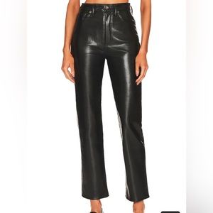 Agolde Recycled Leather Fitted 90's in Detox